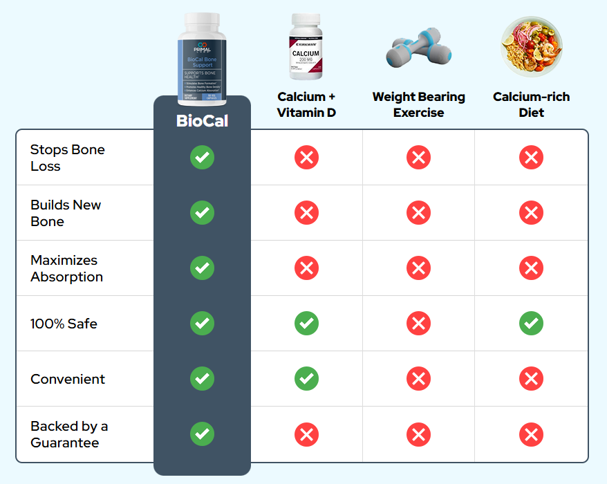 BioCal Bone Support vs Other Supplement