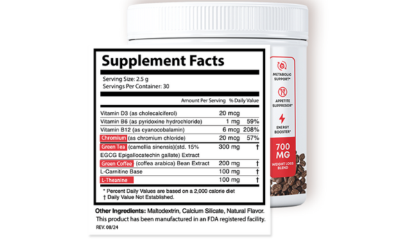 FitCafe supplement facts